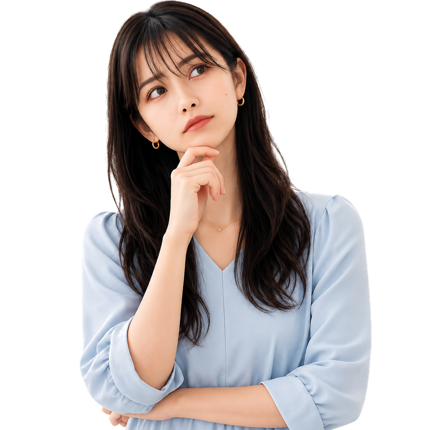悩む表情の女性