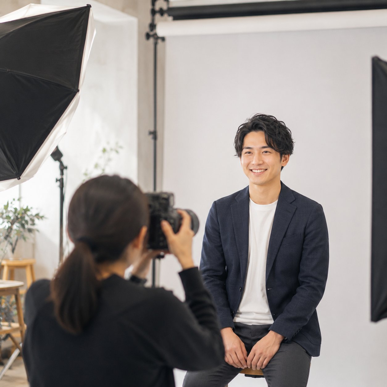 プロフィール撮影の様子